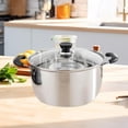 thumbnail image 6 of CoudarTitie Stainless Steel Stock Pot Deep Fashionable Universal Base for Stew Soup Home Style A, 6 of 9