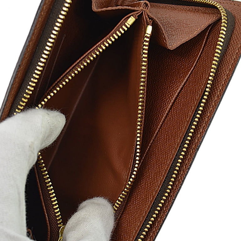 Pre-Owned Louis Vuitton Long Wallet Monogram Portumone Zip Brown 