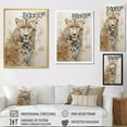 thumbnail image 4 of Designart "Dominance Captured In The Cheetah'S Gaze II" Animals Leopard Floater Framed Wall Art Living Room, 4 of 5