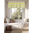 thumbnail image 3 of Kitchen Valances for Window, Olive Green Grey White Striped Light Filtering Rod Pocket Valance Curtain, Simplistic Line Short Curtains Window Topper for Bedroom Bathroom Living Room 54x18in, 3 of 9