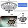 thumbnail image 2 of 2-Pack Sink Strainer/Sink Plug Sink Plug Hole Kitchen/Bathroom Strainer Diameter 84mm with Ball Head, Stainless Steel, 2 of 5