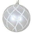 thumbnail image 1 of Vickerman MT198111D Ornement en Filet à Paillettes Blanches 4.75 Po - 3 par Sac, 1 of 3