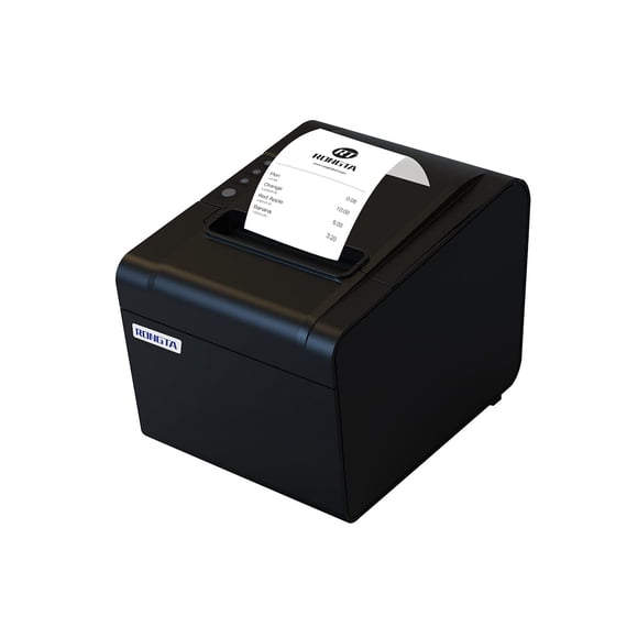Impresora Rongta POS Impresora térmica de recibos USB de 80 mm Impresora de cocina para restaurante con soporte de cortador automático Cajón de efectivo Interfaz Ethernet serie USB para Windows/Mac/Li