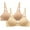 Beige, variant on Padded Lace Bandeau Bra Trendy 2pcs Women's Bra Soild Wire Underwear Bra Everyday Small Cup Underwear Full-Figure Bra Style F-776 Red XL