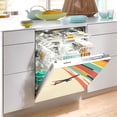 thumbnail image 2 of Yayeee Magnetic Dishwasher Cover for The Front Decoration Home Kitchen Machine Sticker Protector, Colorful Plane Stripes, 2 of 6