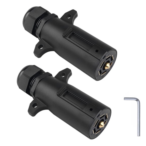 Conector para remolque 7 pines redondo a 4 pines/5 pines plano 2 unidades WOFTD