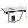 thumbnail image 2 of Seachrome 28" x 15" White Folding Wall Mount Shower Seat Bench, ADA Compliant, 2 of 7
