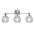 thumbnail image 4 of Aspen Creative 62315, 3-Light Bathroom Vanity, 24" Wide, Transitional Design, Brushed Nickel Finish, 4 of 8