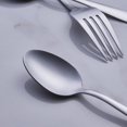 thumbnail image 4 of Nvzi Juego de tetera mate, juego de 6 piezas, acero inoxidable satinado pulido, cuchara de postre de metal de 17 cm, cubiertos., 4 of 5