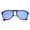 Black-Gold / Blue Mirror, variant on sunglassLA Unisex Modern Keyhole Bridge Horn Rimmed Colored Mirror Lens Aviator Sunglasses (Black-Silver / Silver Mirror) - 53mm