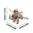 thumbnail image 4 of KOYPTL French Bulldog-Shaped Bag Small Dog Cross-Body Single-Shoulder Bag Plush Animal Tote Bag Mini Corssbody Shoulder Purse Holiday Birthday Unique Gifts for Women Wife Girlfriend PU Leather Silver, 4 of 8