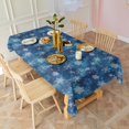 thumbnail image 5 of Blue Christmas Snowflake Pattern Rectangle Tablecloth 60"x120",Waterproof Polyester Rectangle Table Cloth, Wipeable Spillproof Polyester Tablecloth for Dining, Camping, Indoor and Outdoor, 5 of 6