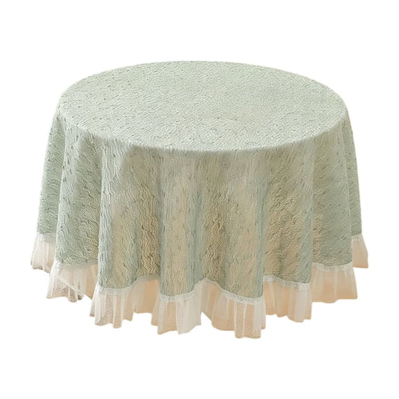 Stain Resistant Round Tablecloth, Wrinkle Free Polyester Table Cover for Kitchen Table, Washable Decorative Table Cloth for Dining and Living Room