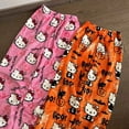 thumbnail image 3 of Sanrio-Pijama de franela de Hello Kitty para mujer, ropa de dormir de lana cálida, pantalones de Casa informales de dibujos animados, pantalones de moda de Anime Kawaii Y2k, Otoño e Invierno, 3 of 5