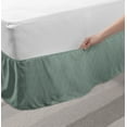 thumbnail image 2 of Abstract Bed Skirt, Illustration of Hand Drawn Like Concentric Triangles with Curved Corners, Elastic Bedskirt Dust Ruffle Wrap Around for Bedding Decor, 4 Sizes, Dark Sea Green, by Ambesonne, 2 of 2