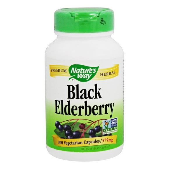 Nature's Way - Black Elderberry 575 mg. - 100 Vegetarian Capsules