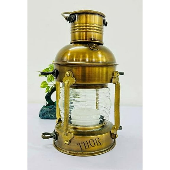 Exclusive Nautical10" Beautiful Lantern Candle Vintage Style Antique Nautical Lamp Home Gift Decor Candle Handmade Item