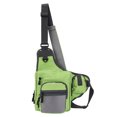thumbnail image 1 of Bolso bandolera multifuncional de poliéster para pesca con correas de hombro ajustables (verde), 1 of 14
