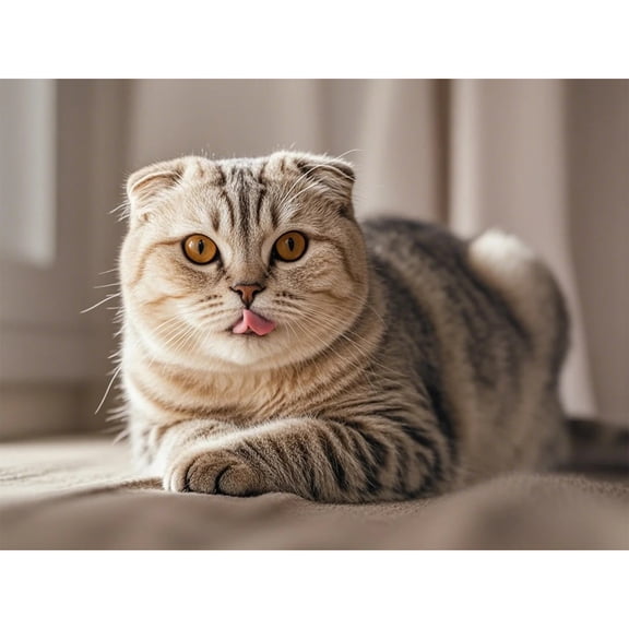 Scottish Fold Cat Kitten Diamond Painting DIY Kits 5D Diamond Art Full Round Drill Rhinestones by Number Embroidery Arts and Crafts for Living Room Home Wall Decor 12x16 inch / 30x40cm