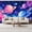 Color 4, variant on Expansive View Earth universe Planets Milky Way celestial bodies Peel and Stick Wall Murals 69"H x 96"W Removable PVC Wallpaper Self-Adhesive Wall Paintings for Bedroom Nursery Room