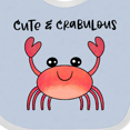 thumbnail image 4 of Inktastic Cute and Crabulous Funny Crab Boys or Girls Baby Bib, 4 of 4