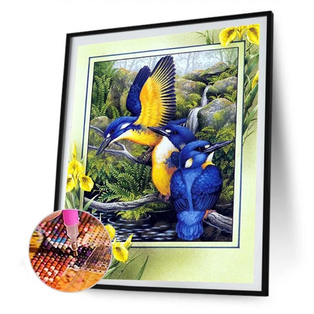 Cuadros Decorativos Kit de mosaico de pintura de diamante de taladro redondo completo DIY 5D artesanía de arte para el hogar (A1795) Tmvgtek embutido en tela