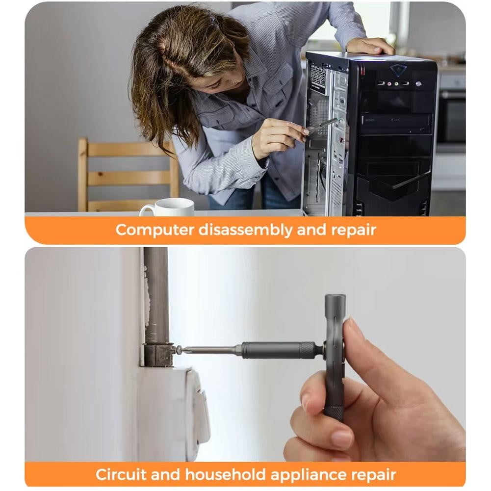 Upgraded 32-in-1 Magnetic Screwdriver Set With Detachable T-Handle Ratchet N