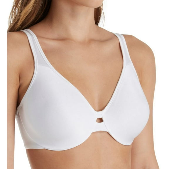 Women's Lilyette 0904 Plunge Into Comfort Keyhole Minimizer Bra (White 40DDD)