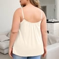 thumbnail image 4 of SYMOID Womens Beige Plus Size Flowy Cotton Camisole Tank Top, Loose Fit Sleeveless Spaghetti Strap Cami for Everyday Wear,Size 3XL, 4 of 5