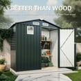 thumbnail image 2 of 6X4Ft Metal Outdoor Storage Shed with Lockable Door, Waterproof Tool Shed for Garden & Backyard, 2 of 7
