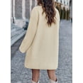 thumbnail image 5 of KelaJuan Women's Autumn Winter Casual Coat Solid Color Long Sleeve Single-breasted Long Jacket, 5 of 6