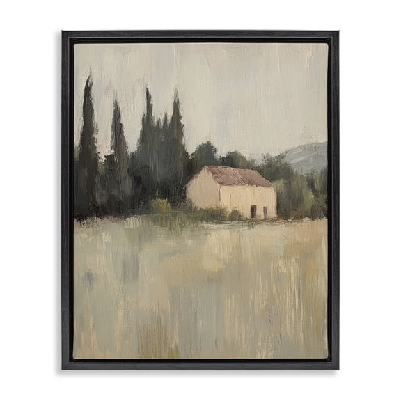 Stupell Industries Traditional Blended Nature Landscape Black Floating Frame Canvas Art, 17 x 21, by Petals Prints Design