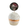 Spooky Floral Cupcake Picks (25Pc) - Party Supplies - 25 Pieces