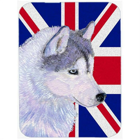Carolines Treasures  Siberian Husky With English Union Jack British Flag Mouse Pad