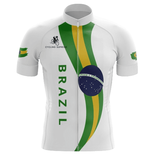 Maillot de Cyclisme pour Hommes avec Drapeau du Brésil - L