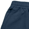 thumbnail image 5 of Men's Relaxed-Fit Drawstring Straight-Leg Pants, Solid Color Casual Trousers for Travel, Daily Wear and Spring Summer,Navy,XL, 5 of 7