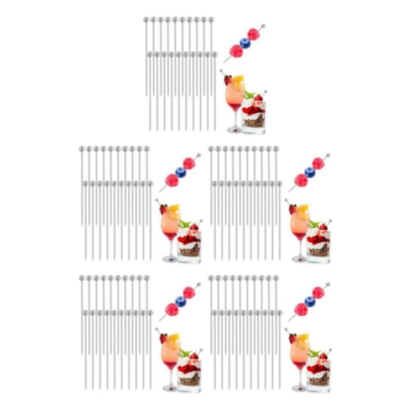 Transemion 20 Pieces Fruit Pick Banquet Portable Vegetable Toothpick Accessories 5Set