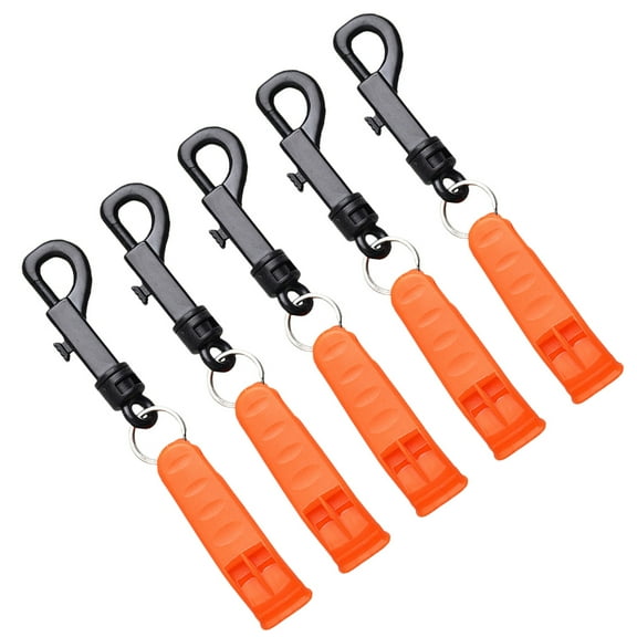 5 Pcs Emergency Whistle Plastic Whistle Cool Camping Gear Outdoor Whistle Safety Whistle Travel