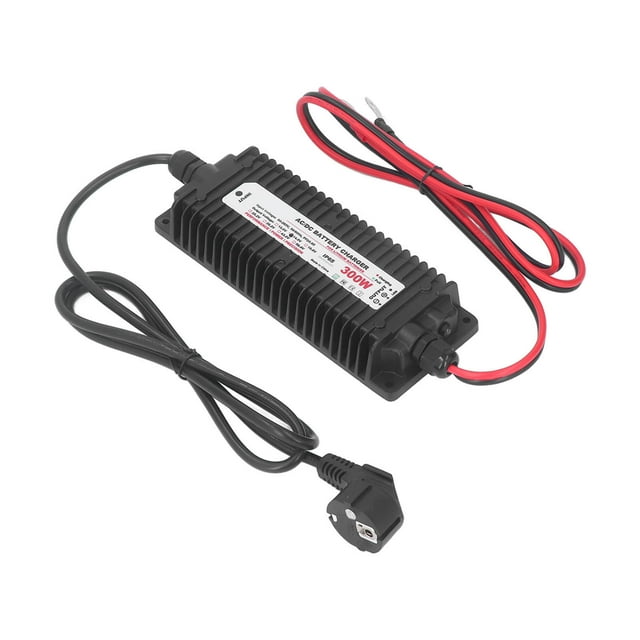 AC DC Battery Charger, 12V 14.6V 20A Compact Battery Charger Overheat Protection Waterproof Aluminum Alloy for LiMn2O4 US Plug