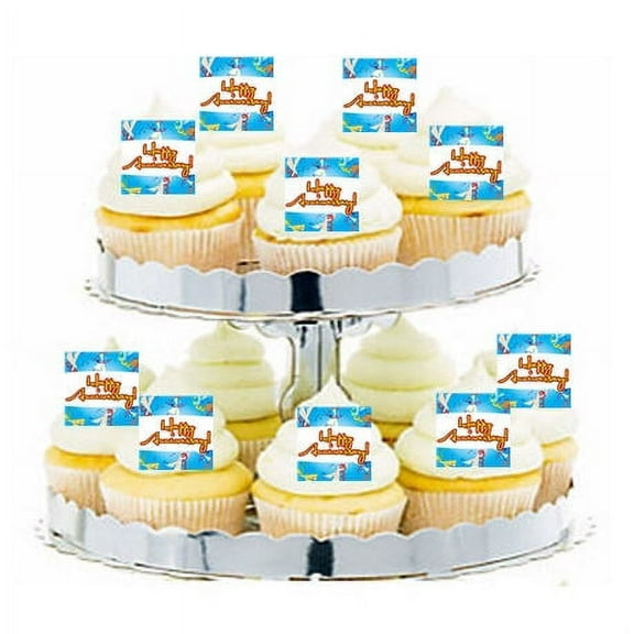 24pk Happy Anniversary Edible Cupcake Decoration Toppers / Picks