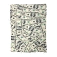thumbnail image 2 of KGJQ Creative U.S. Money Blanket, Single-Sided Thickened Polyester Throw Blanket, Soft Warm Nap Blanket for Sofa Bed Couch, 2 of 7