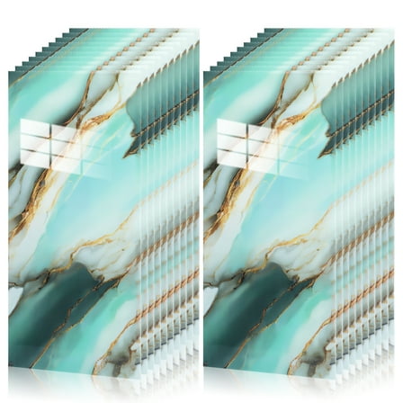 Hemoton 20Pcs Waterproof Wall Panels Self Adhesive Marble Pattern Bathroom Kitchen Tiles