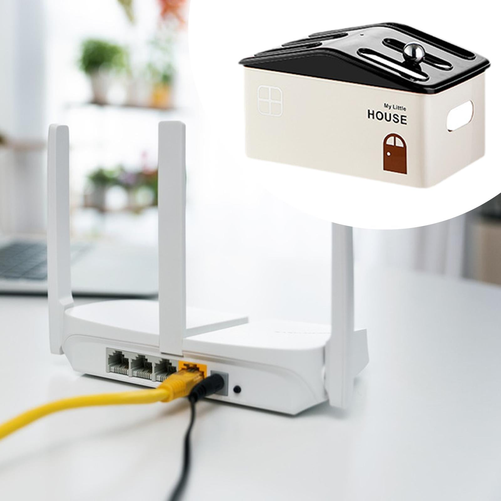 Fiocias Router Storage Box Cable Management Box Creative Ventilated Space Saving Desktop Single Layer