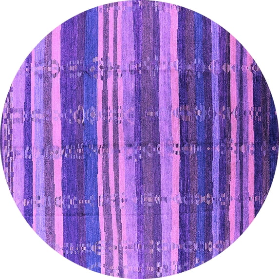 Ahgly Company Indoor Round Solid Purple Modern Area Rugs, 4' Round