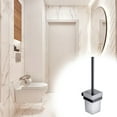 thumbnail image 3 of Modern Bathroom Decor, Wall Mounted Toilet Brush Holder With Rust-Free Stainless Steel, Sleek Design For Hotels And Residential Bathrooms, 3 of 5