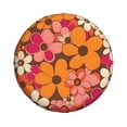 thumbnail image 2 of Multi-Size Car Tire Dust Cover Sunscreen, Corrosion, Dust And Water Keep Spare Tires Clean Retro Groovy Flowers Pattern (14) 15 Inch, 2 of 8