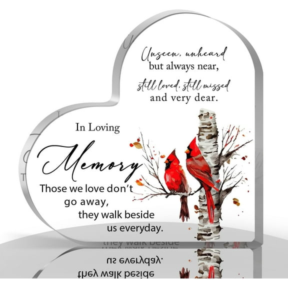 Crystal Heart Shape Sympathy Gift for Loss of Mother,Father Husband in Memory of Loved One, Condolence Gifts, Bereavement Gifts, Remembrance Gifts - Those We Love don't go away