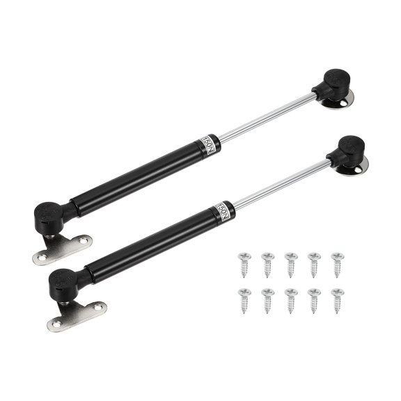 Uxcell 10 Inch Gas Struts for Cabinets, 2 Pcs Gas Spring Shocks Lift Supports 150N/34lb Closing Hinges Heavy Lid Stay for Furniture Cabinet Door Kitchen Toy Box, Black