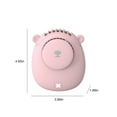 thumbnail image 3 of Needhep Quiet Rechargeable Mini Table Fan,Small Modern Fan, Office Desk Fans Small Quiet, Small Desk Fan Quiet, Small Fans for Bedroom Quiet (Pink), 3 of 6