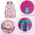thumbnail image 3 of 15 Inch Fun Printed Backpack with Front Zippered Pocket & Padded Adjustable Shoulder Straps in Radiant Rainbows, 3 of 7